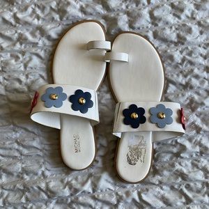 Michael Kors Sonya Flower Toe Ring Sandals